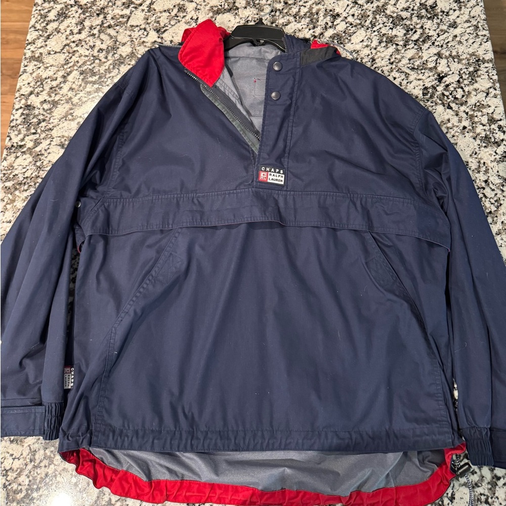Chaps/Ralph Lauren Blue and Red Windbreaker